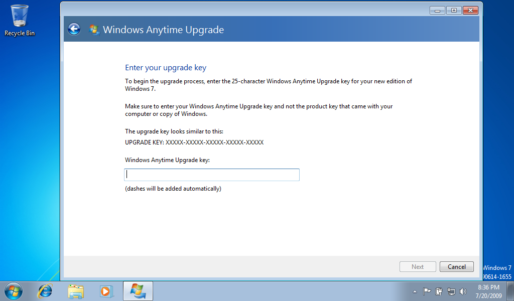 windows 7 anytime upgrade serial key