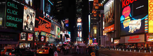 Times Square (Night) Panoramic Stitch