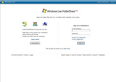 Windows Live FolderShare Beta: Login