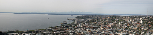 Looking Northwest over Puget Sound from Space Needle