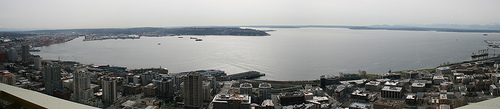 View of Puget Sound from Space Needle
