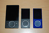 Comparison: Zune 8 (Black), Zune 8 (Blue, and Zune 80