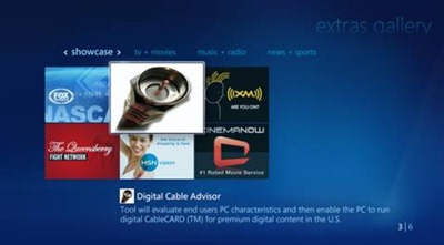 Windows Media Center Extras Gallery