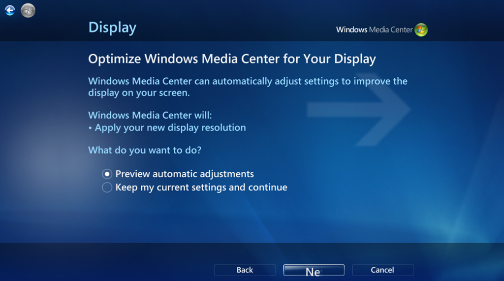 So zeigen Sie HD im gesamten Windows Media Center an