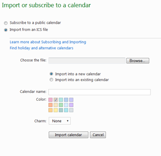 calendar export