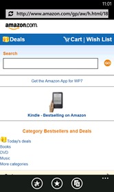 This is Amazon's mobile-optimized homepage.