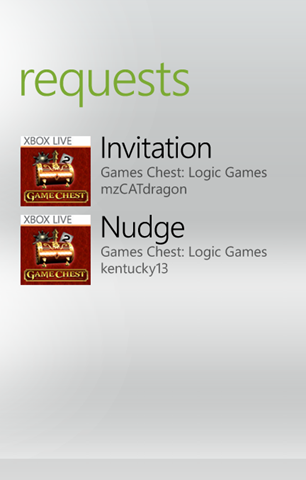 In Mango, it's easier to track multiplayer game invites and turn requests.