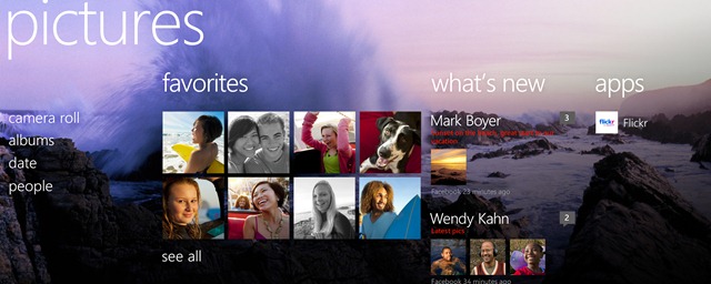 The Pictures Hub in Windows Phone 7.5