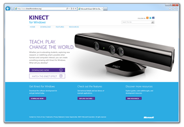 New Kinect for Windows website!