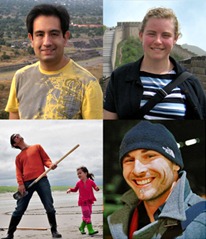 Members of the Windows Phone Engineering "Shell" Team. Clockwise from top left: Ricardo Espinoza, Sue Loh, Josh Phillips, and James Drage