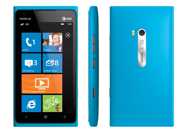 The new Nokia Lumia 900, available in the coming months from AT&T, weighs 5.6 ounces and measures 5 x 2.7 x 0.45 inches. It will be available in black and cyan.