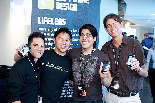 Grad student Wilson To, second from left, recently won a $75,000 Imagine Cup grant for his work on a malaria detection app for Windows Phone. He and several other student app developers were profiled this week in The Verge.