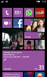 The new Start sceen in Windows Phone 8 is even more flexible, with more theme colors and three sizes of Live Tiles.