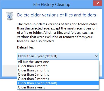 clean up file revisions dialog