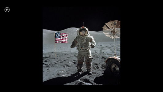 Picture of astronaut on the moon