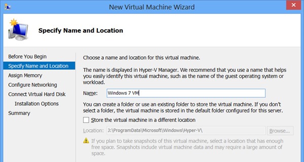 Hyper-V New Virtual Machine Wizard 2 crop