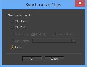 Premiere Pro CC Multi-Track Sync Menu Audio