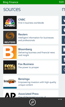BingFinance-Sources