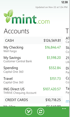 Personal finance app Mint comes to Windows Phone 8