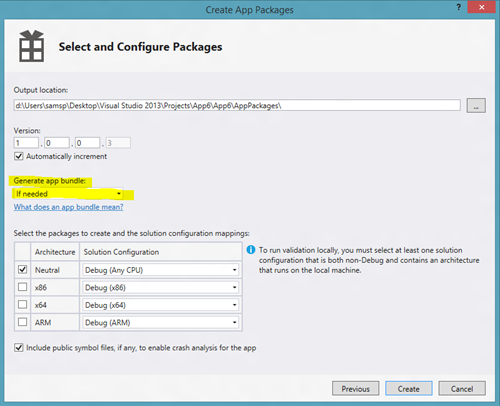 Select and configure app packages