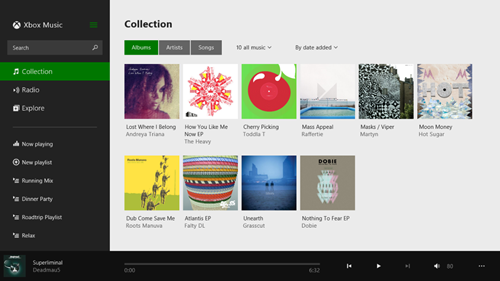 The Xbox Music app uses the Music Library capability
