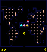 PAC-MAN map of the world maze