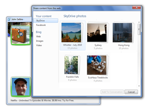 Browse your online photos on SkyDrive