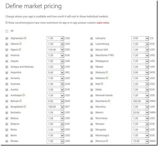 The price is right: The Windows Phone Dev Center now allows for market-specific pricing 