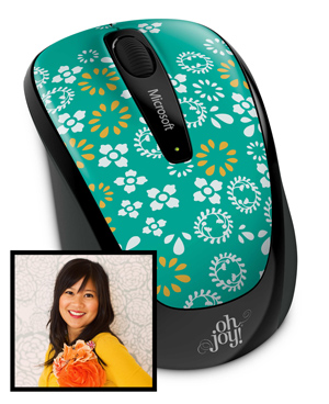 When Microsoft collaborates with artists, it is looking for designs that embody the spirit and passions of our users. The whimsical designs from Oh Joy! have been previously featured, and Joy Deangdeelert Cho once again brings her charm straight to your fingertips with this colorful mouse.