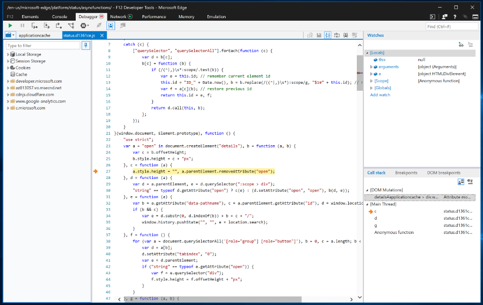 Breaking on DOM Mutations in the Microsoft Edge DevTools - Microsoft ...