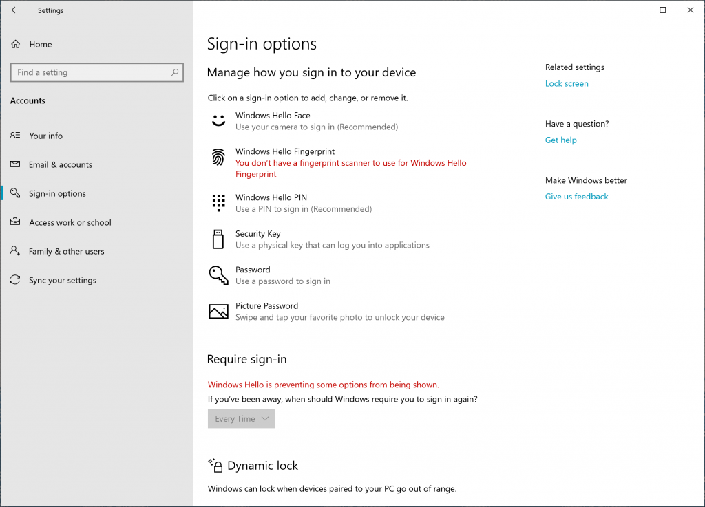 Image of Sign-In Settings with new Security Key section 
