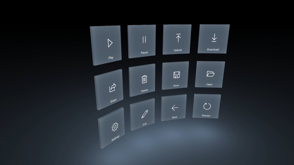 Example of 3D GUI feature.