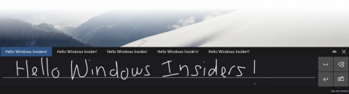 New handwriting input panel in Windows 10