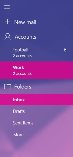 Linked Inboxes for any number of email accounts – group these by personal, work, or any way you like 
