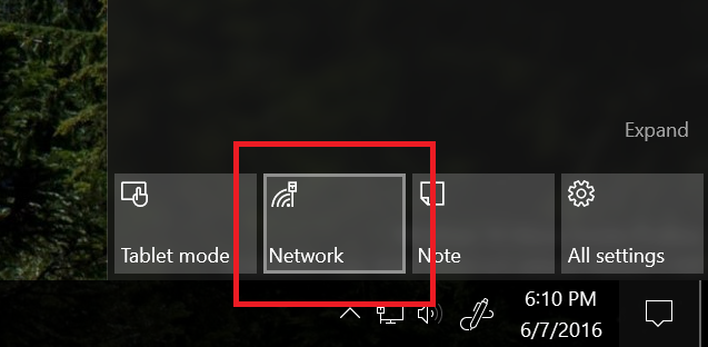 New network Quick Action icon
