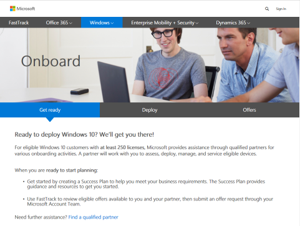 Get on the FastTrack to deploy Windows 10