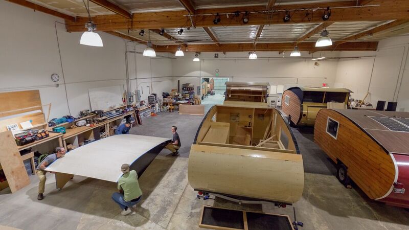 Homegrown Trailers employees build sustainable, hand-crafted travel trailers in its Kirkland, Wash., facility. 