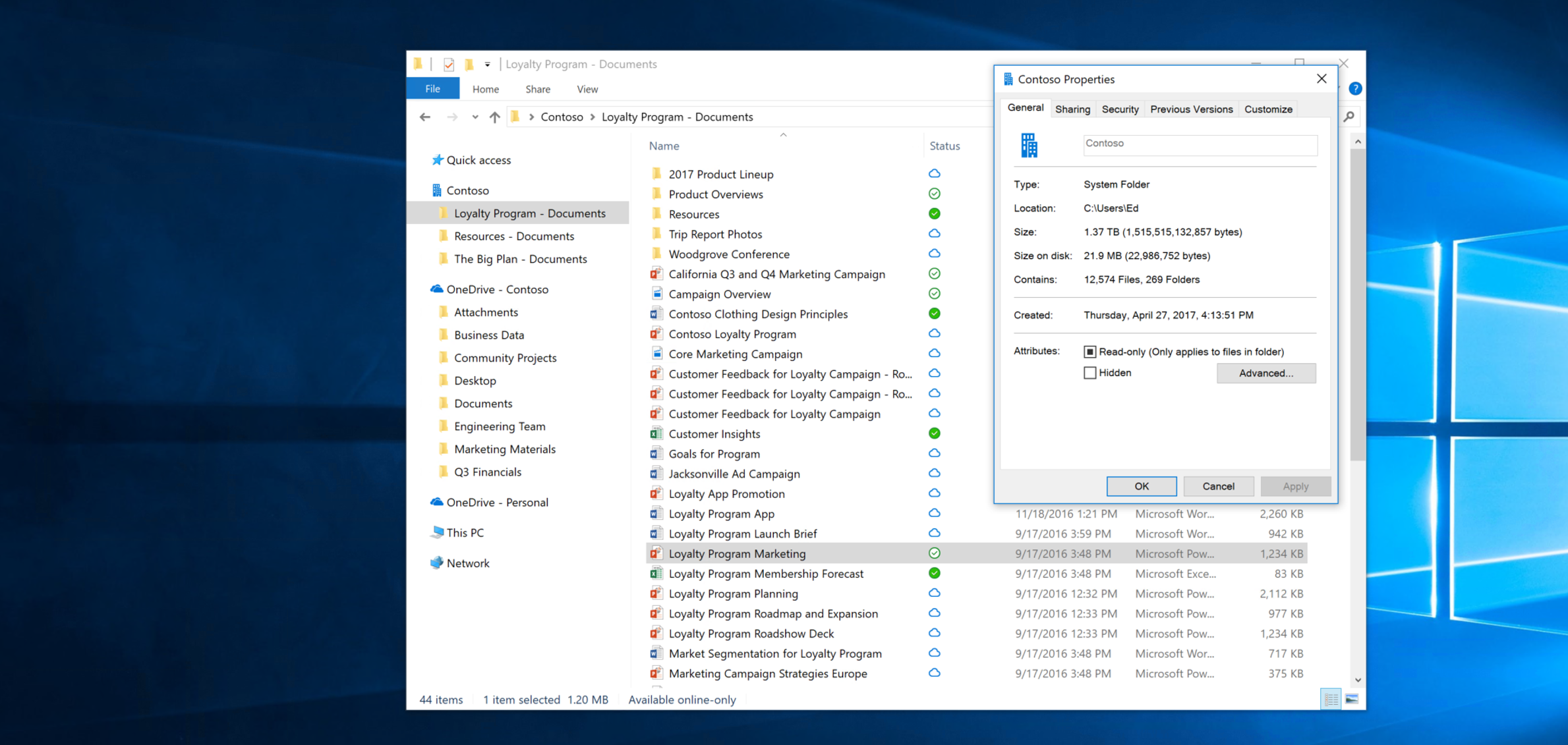 OneDrive Files On-Demand: Access all your files in the cloud without having to download them and use storage space on your device. You don’t have to change the way you work, because all your files – even online files – can be seen in File Explorer and accessed on-demand whenever they are needed.