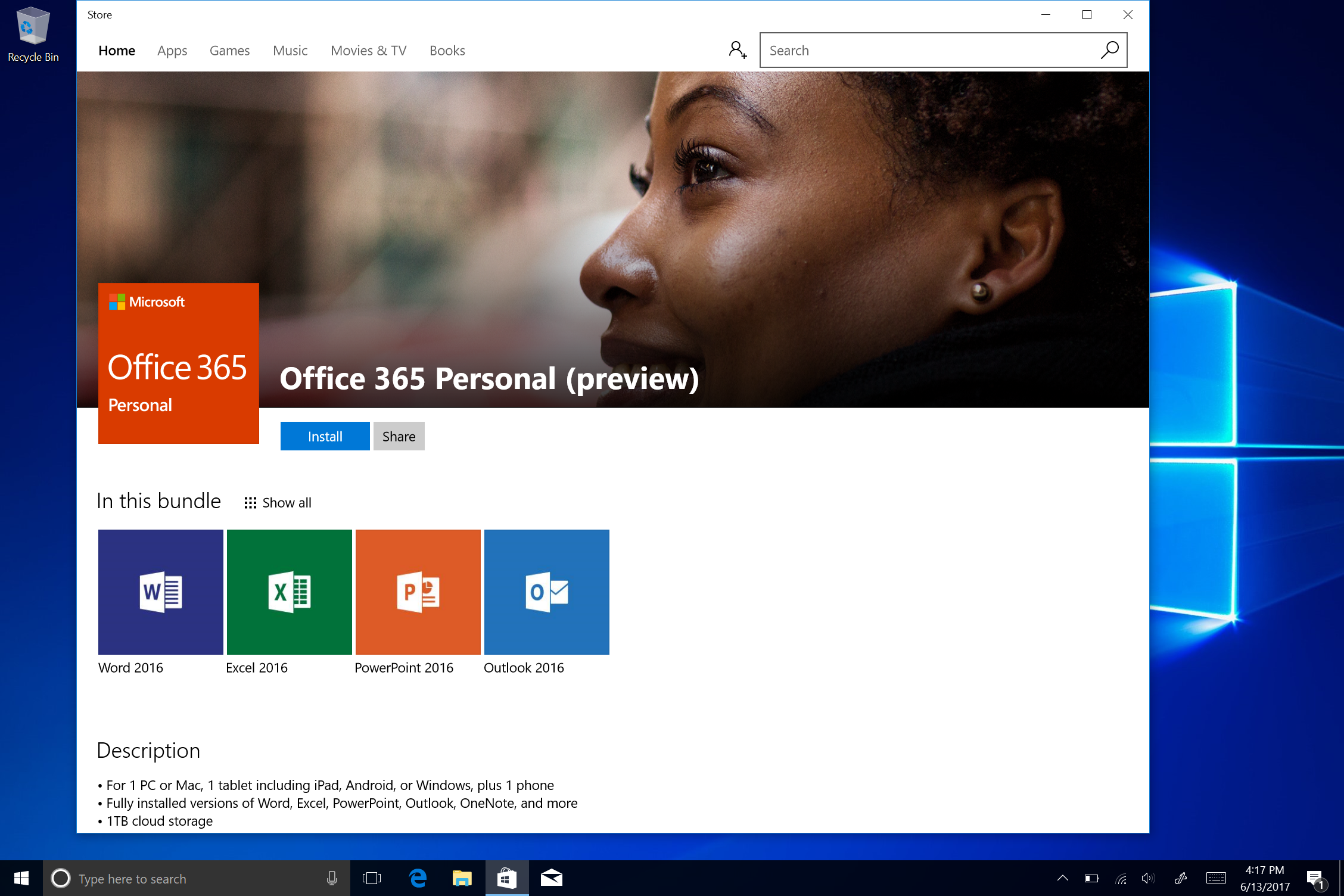 Office 365 Personal available in preview in the Windows Store for Windows 10 S