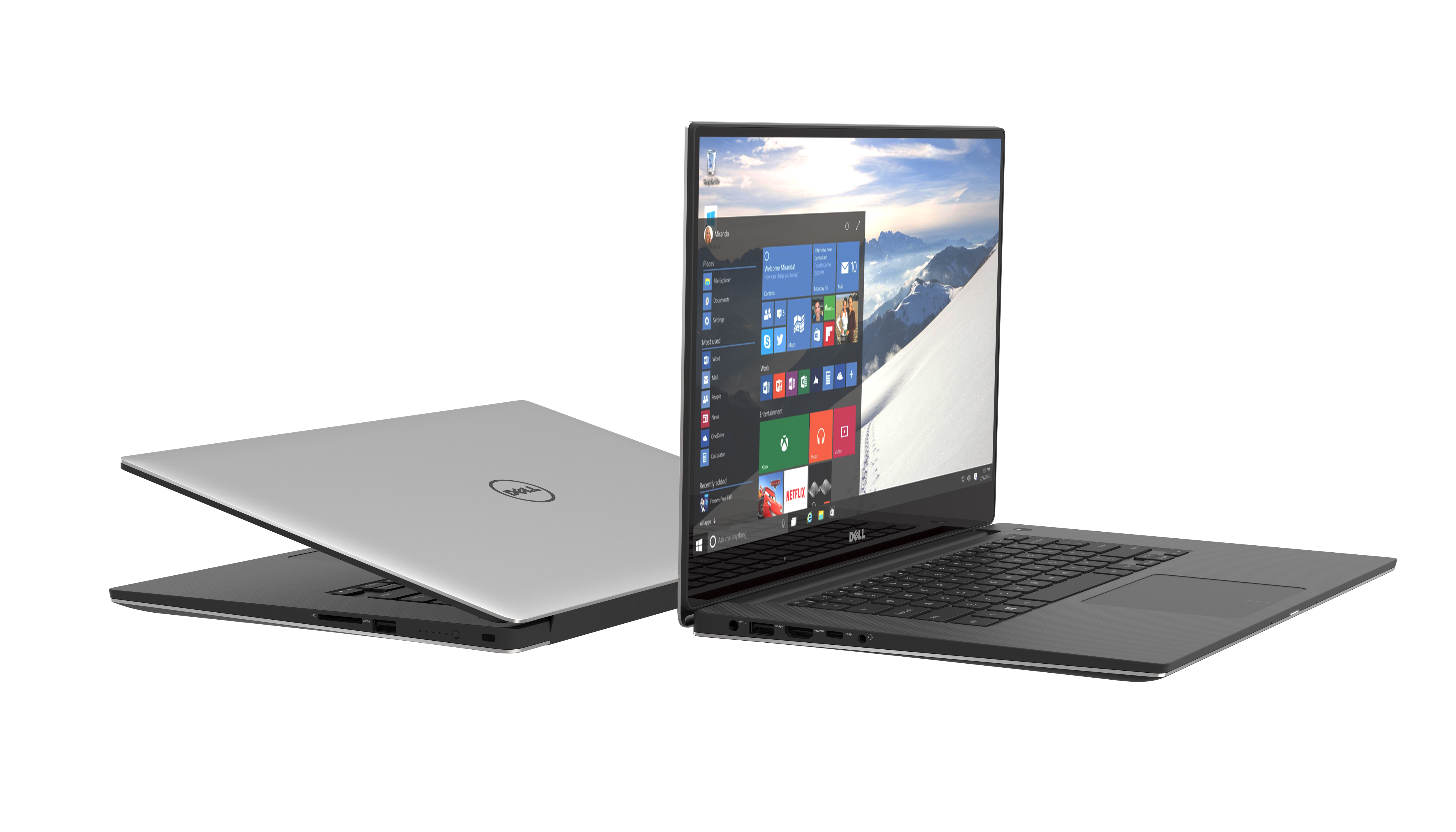 Dell XPS 15 powered by Windows 10.