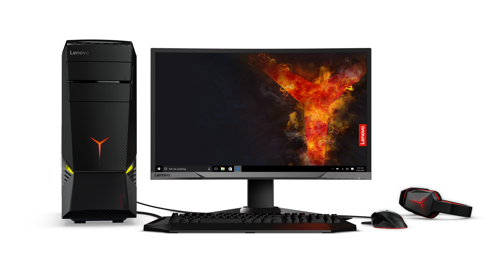 Lenovo Legion Y920 Tower with gaming monitor