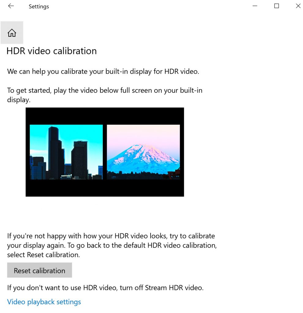 New HDR video calibration tool shown on a screen