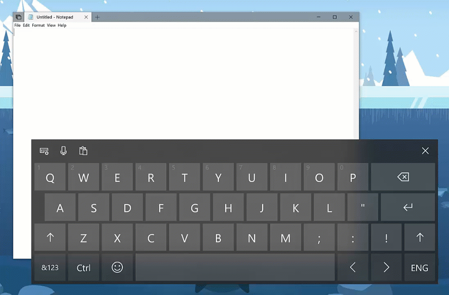 Gif shows SwiftKey continuous motions across a keyboard, spelling out a sentence