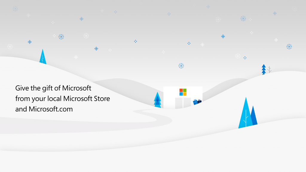 Microsoft Store winter graphic