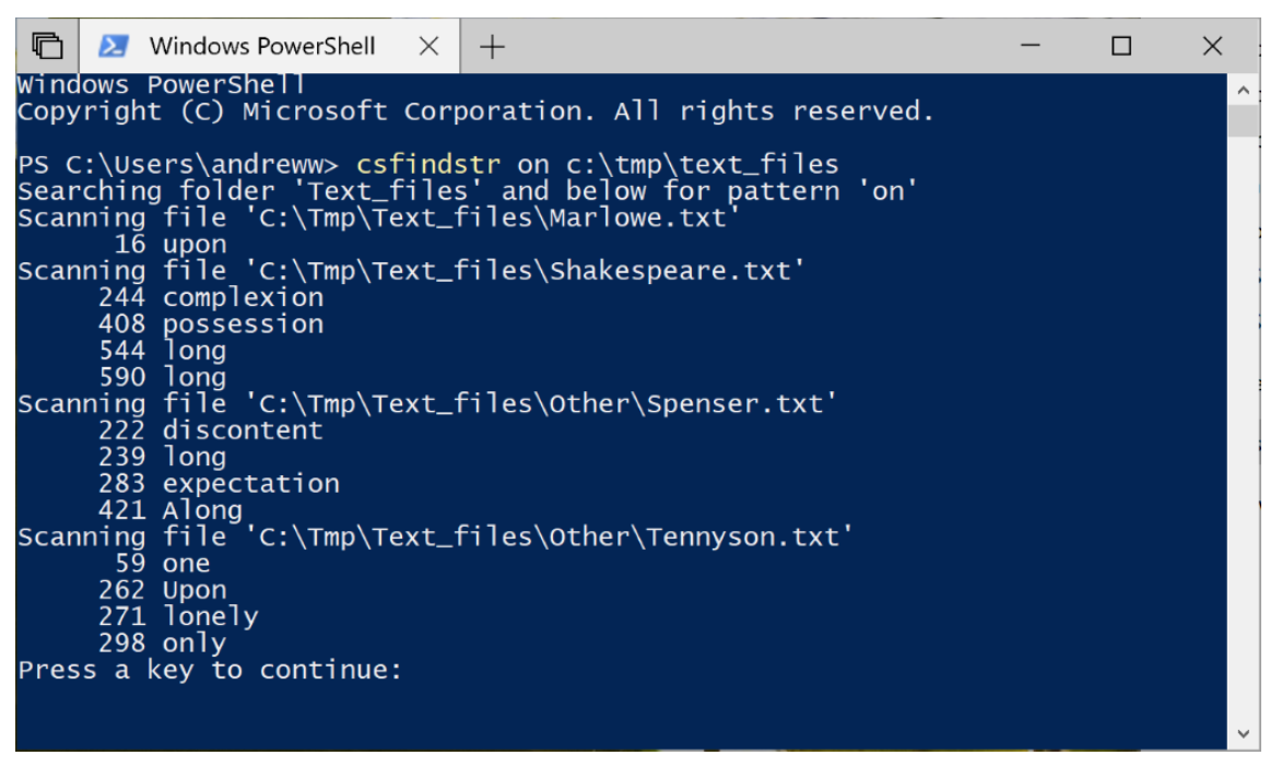 Test the app using a command window or powershell window