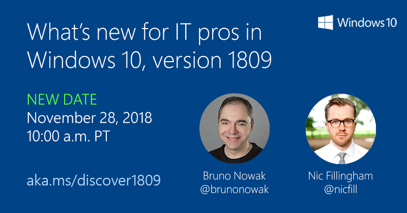 What’s new in Windows 10, version 1809 for IT pros