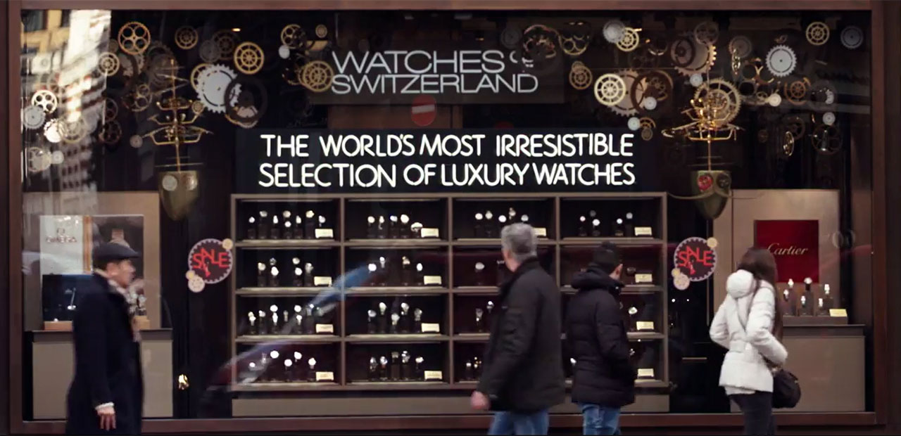 Watches of Switzerland store front.