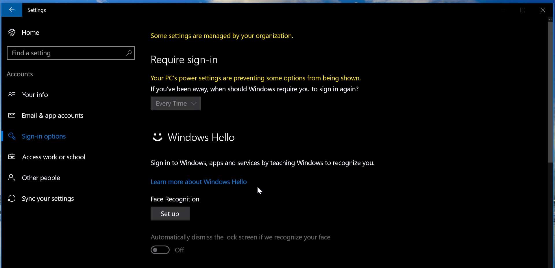 how to access fingerprint software windows 10