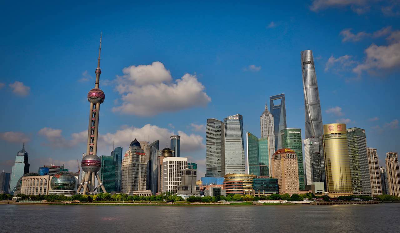 Shanghai, China skyline in daylight.