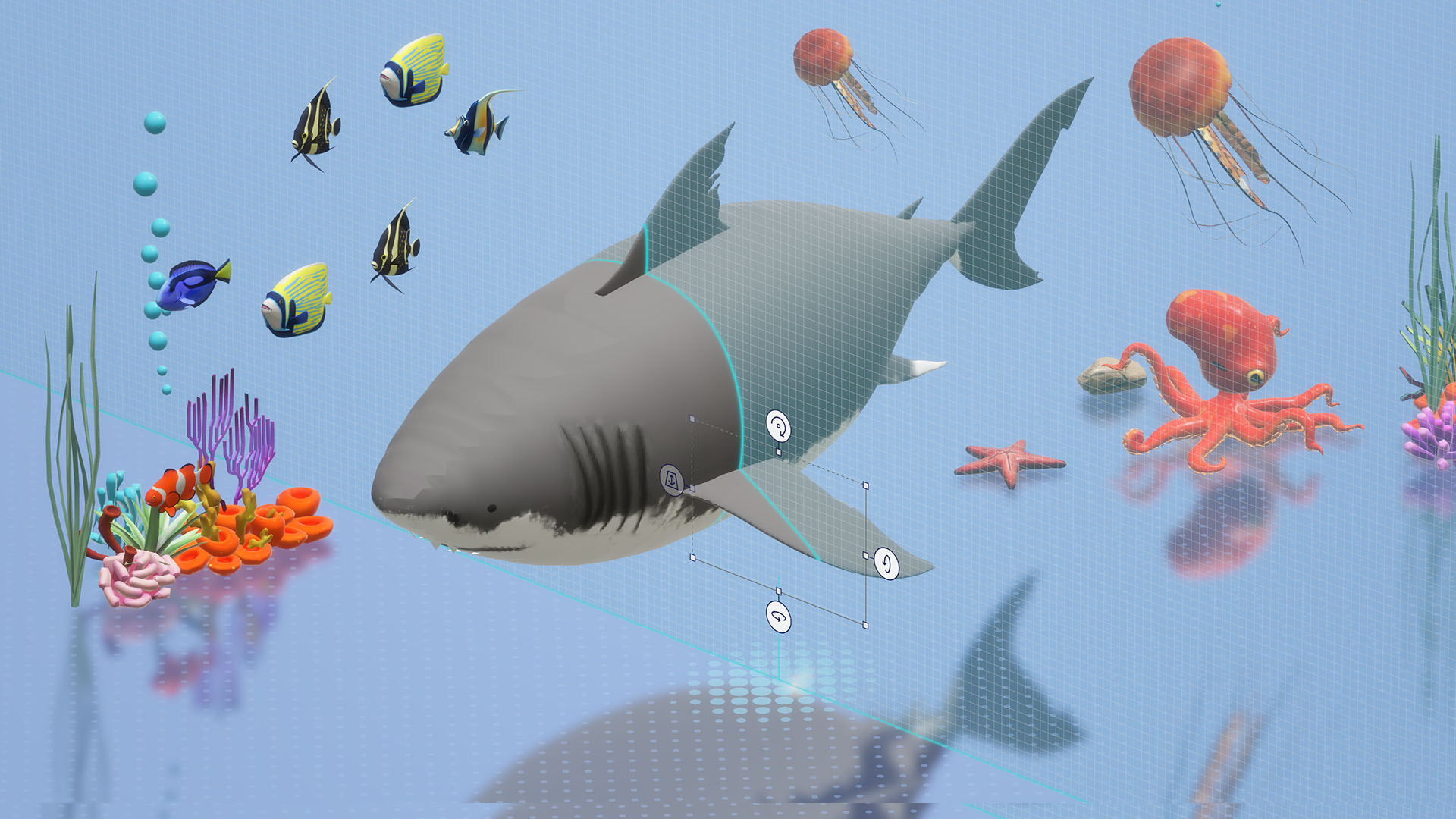 Shark model in Paint 3D